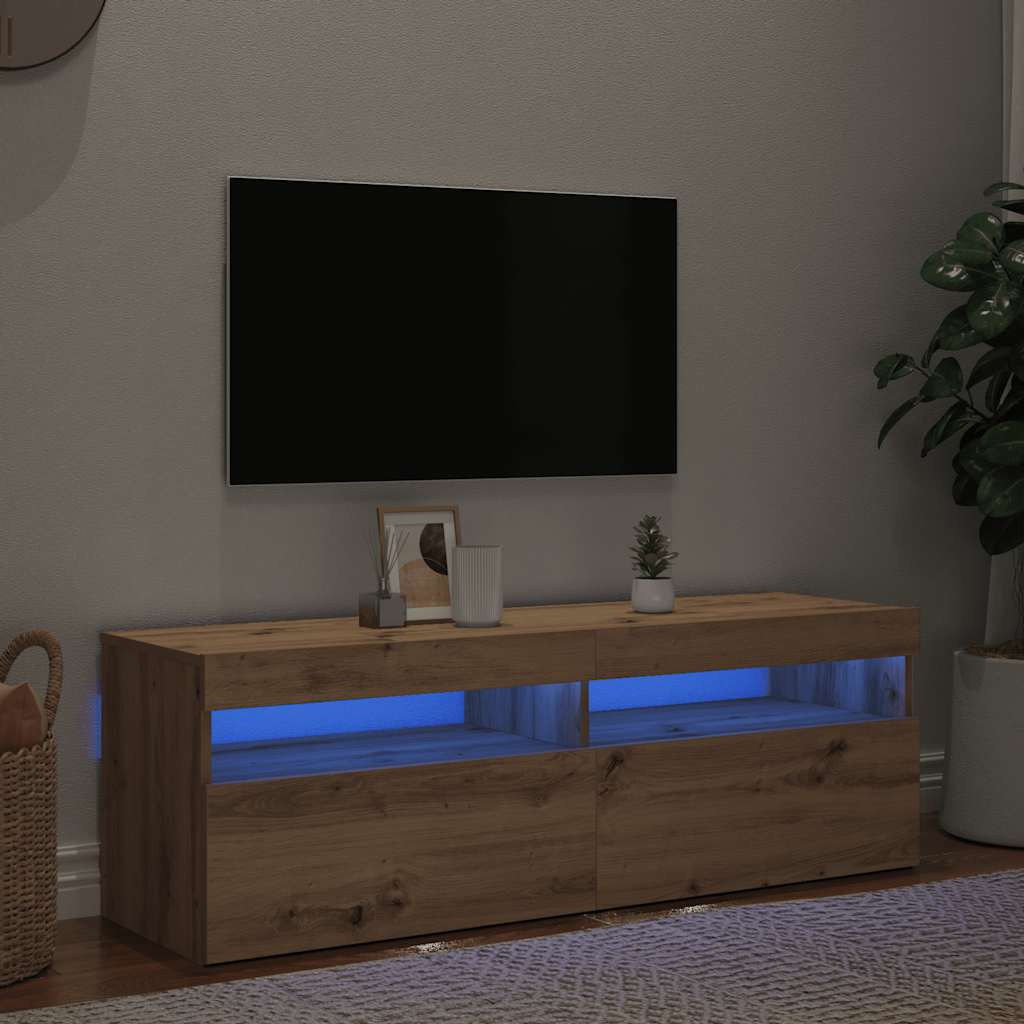 Mobili Porta Tv Con Luci Led 2 Pz 75X35X40 Cm