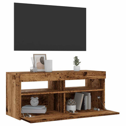 Mobili Porta Tv Con Luci Led 2 Pz 75X35X40 Cm