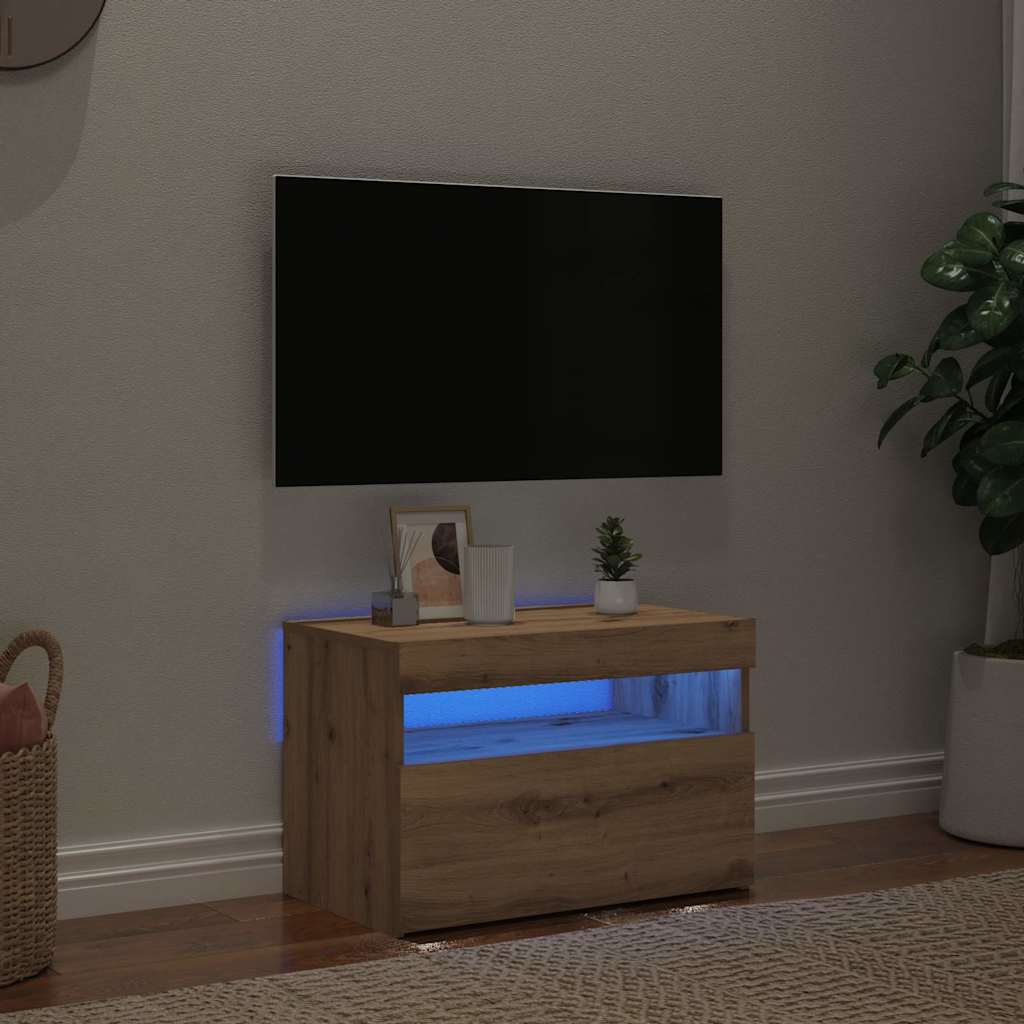 Mobili Porta Tv Con Luci Led 2 Pz 75X35X40 Cm