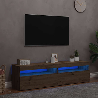 Mobili Porta Tv Con Luci Led 2 Pz 75X35X40 Cm