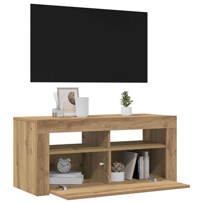 Mobile Porta Tv Con Led Artigianale 90X35X40 Cm Multistrato
