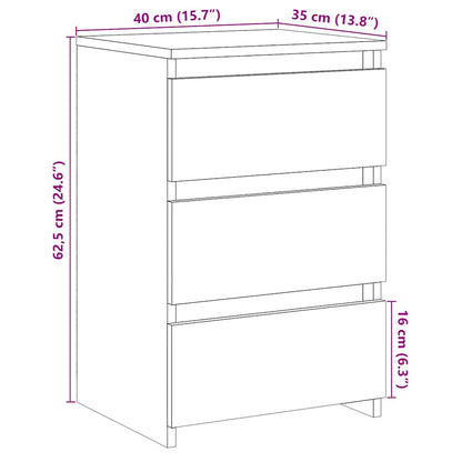 Comodino 40X35X62,5 Cm In Legno Multistrato