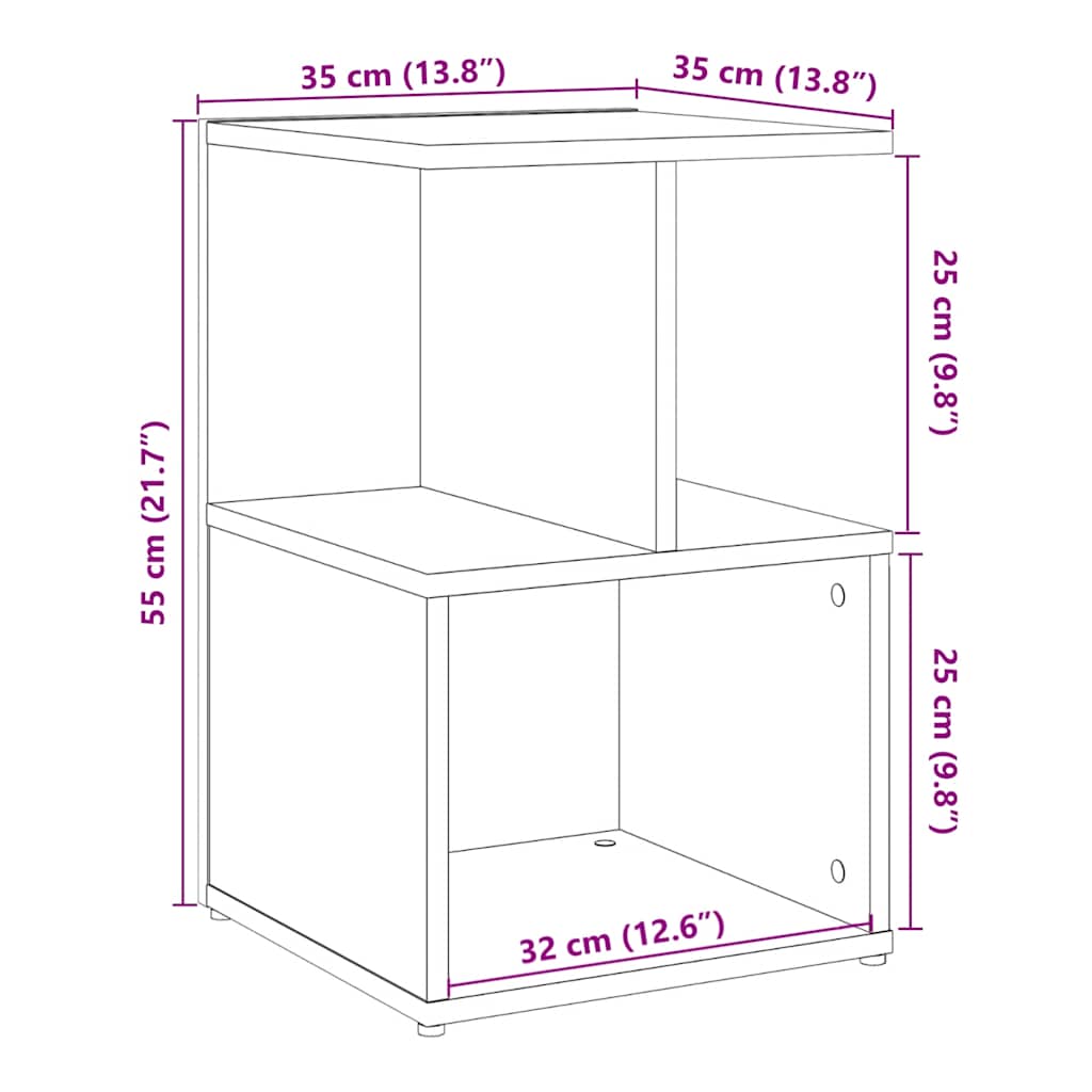 Comodino 35X35X55 Cm In Legno Multistrato