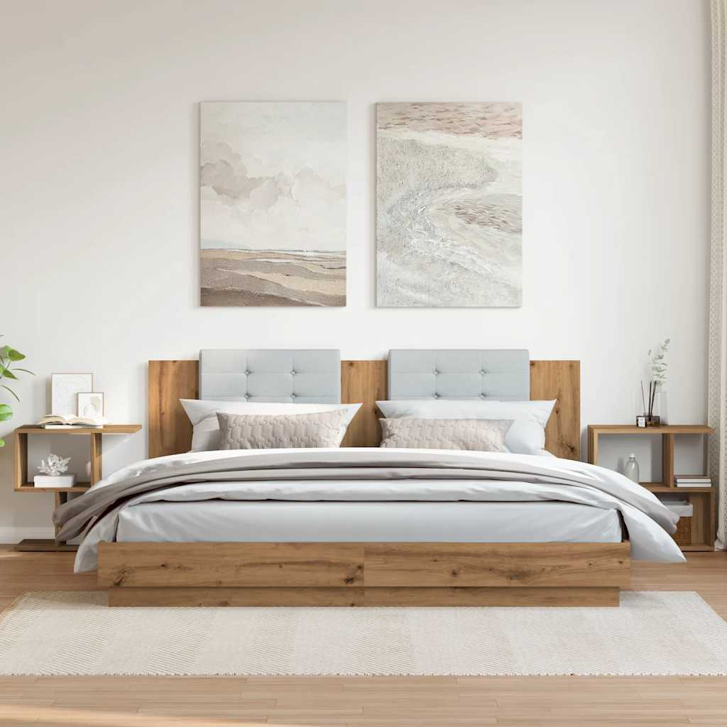 Comodini 2Pz 50X30X51,5 Cm Legno Multistrato
