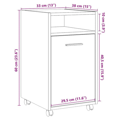 Armadio Con Ruote 33X38X60 Cm In Truciolato