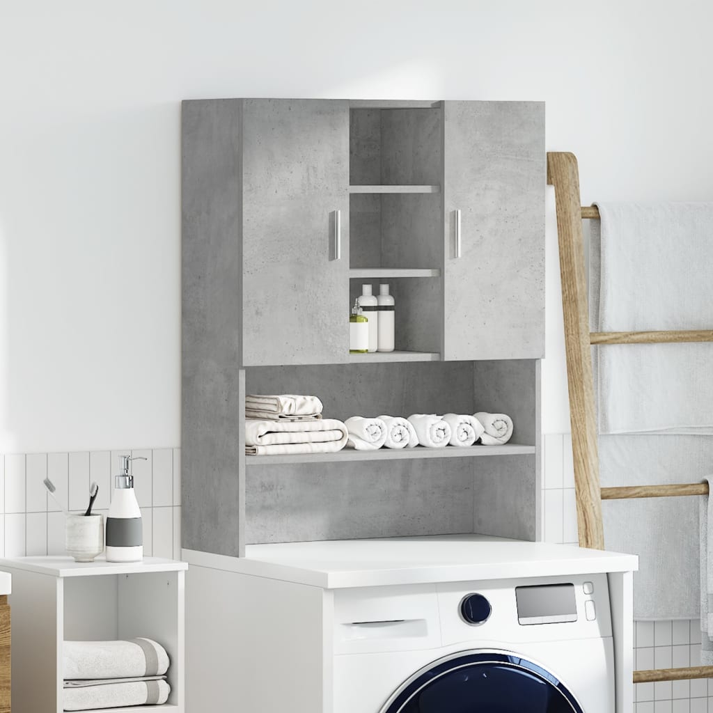 Mobile Per Lavatrice Grigio Cemento 70,5X25,5X90 Cm