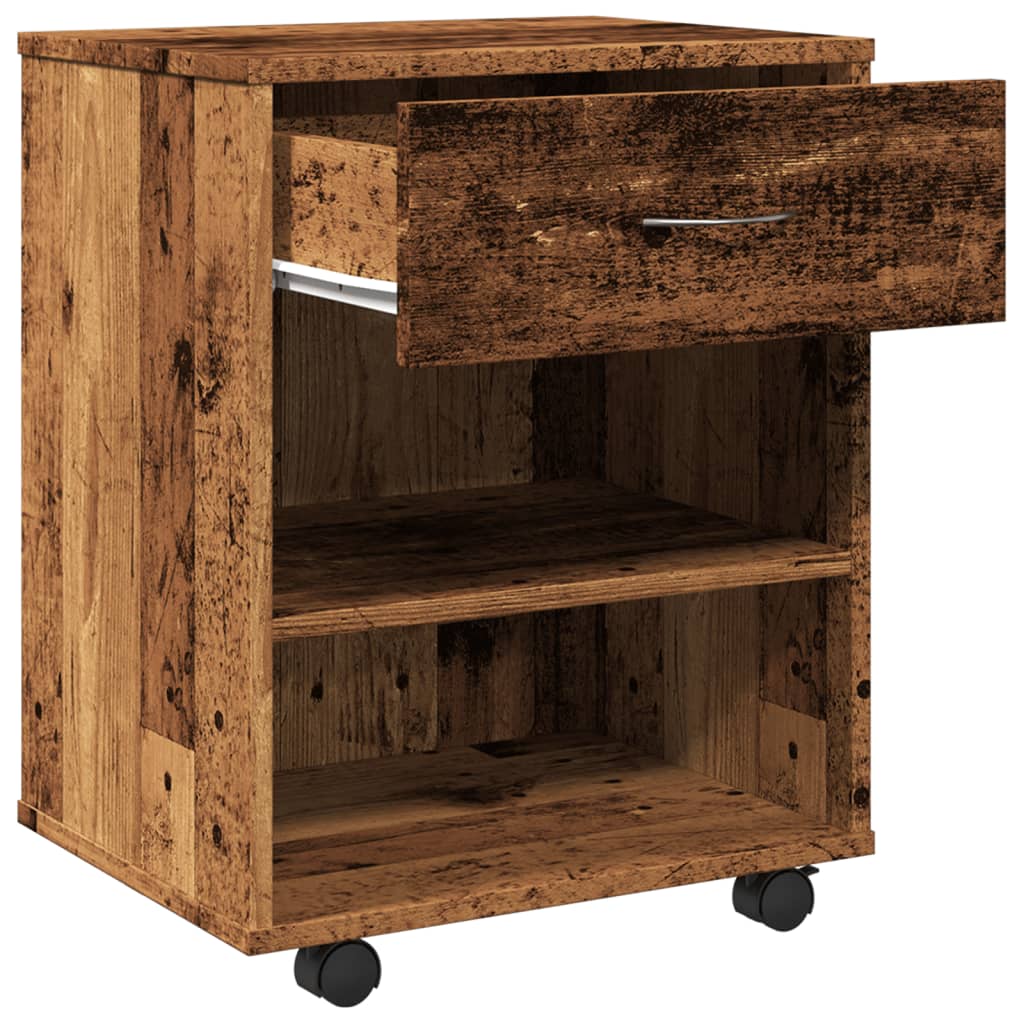 Mobiletto Con Ruote 46X36X59 Cm In Truciolato
