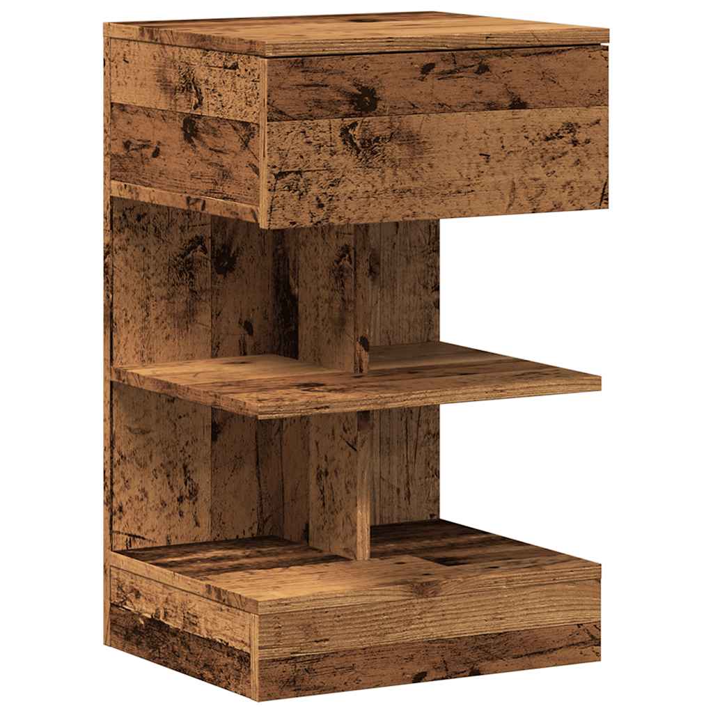 Comodino In Legno Vecchio 40X35X65 Cm In Legno Multistrato