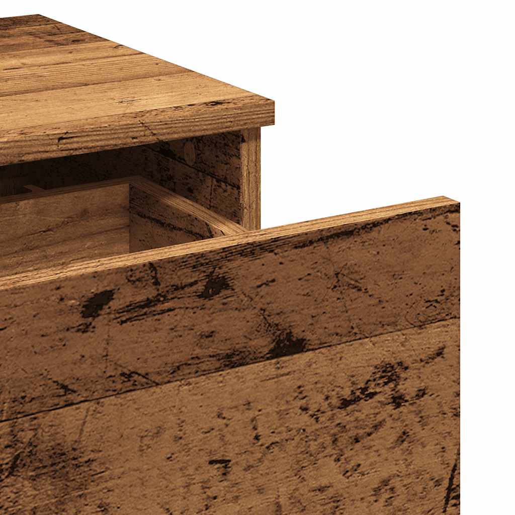 Comodino In Legno Vecchio 40X35X65 Cm In Legno Multistrato