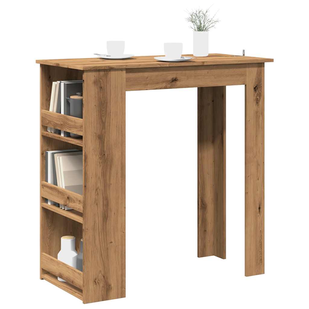 Tavolino Da Bar Con Ripiani Marrone Rovere 102X50X103,5 Cm