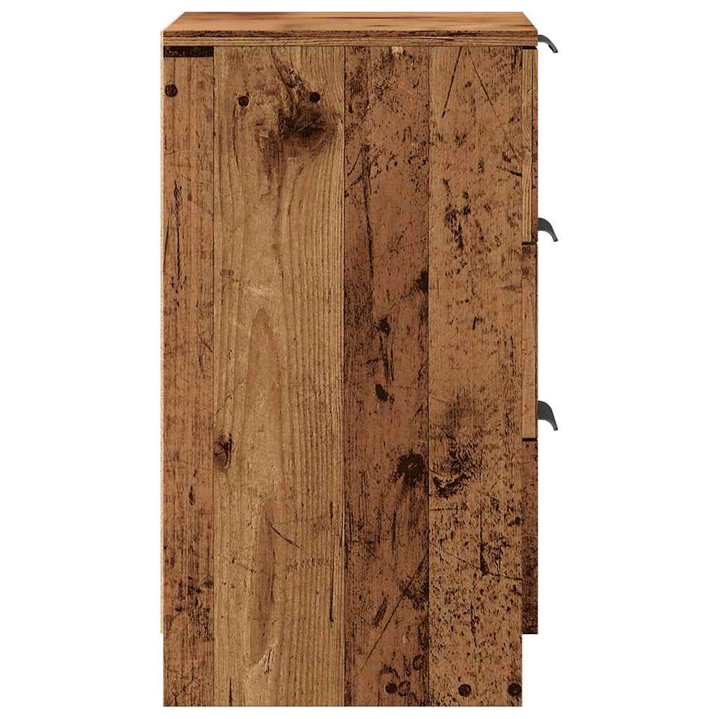 Comodino Legno Vecchio 40X36X65 Cm In Legno Multistrato