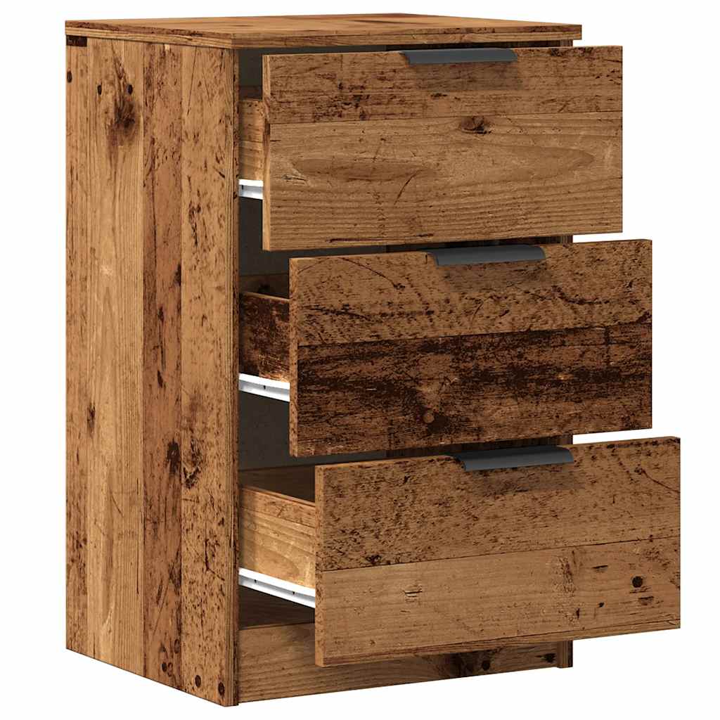 Comodino Legno Vecchio 40X36X65 Cm In Legno Multistrato