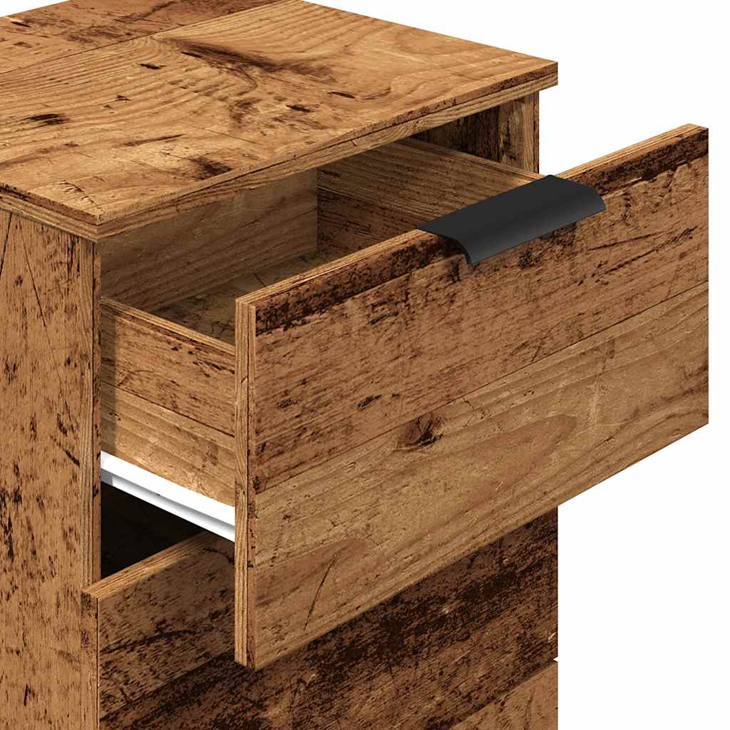 Comodino Legno Vecchio 40X36X65 Cm In Legno Multistrato
