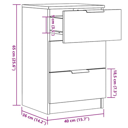 Comodino Legno Vecchio 40X36X65 Cm In Legno Multistrato