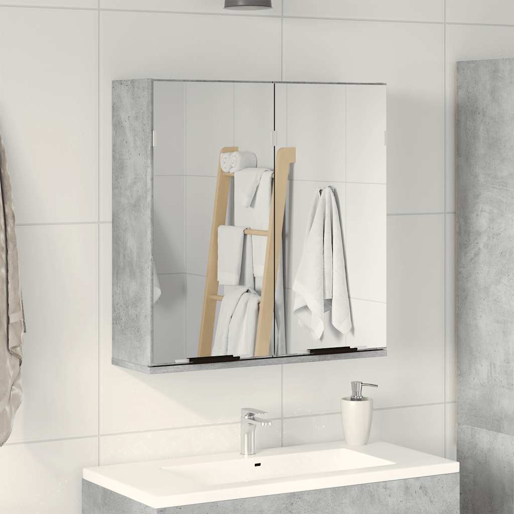 Mobile Bagno Con Specchio 64X20X66,5 Multistrato