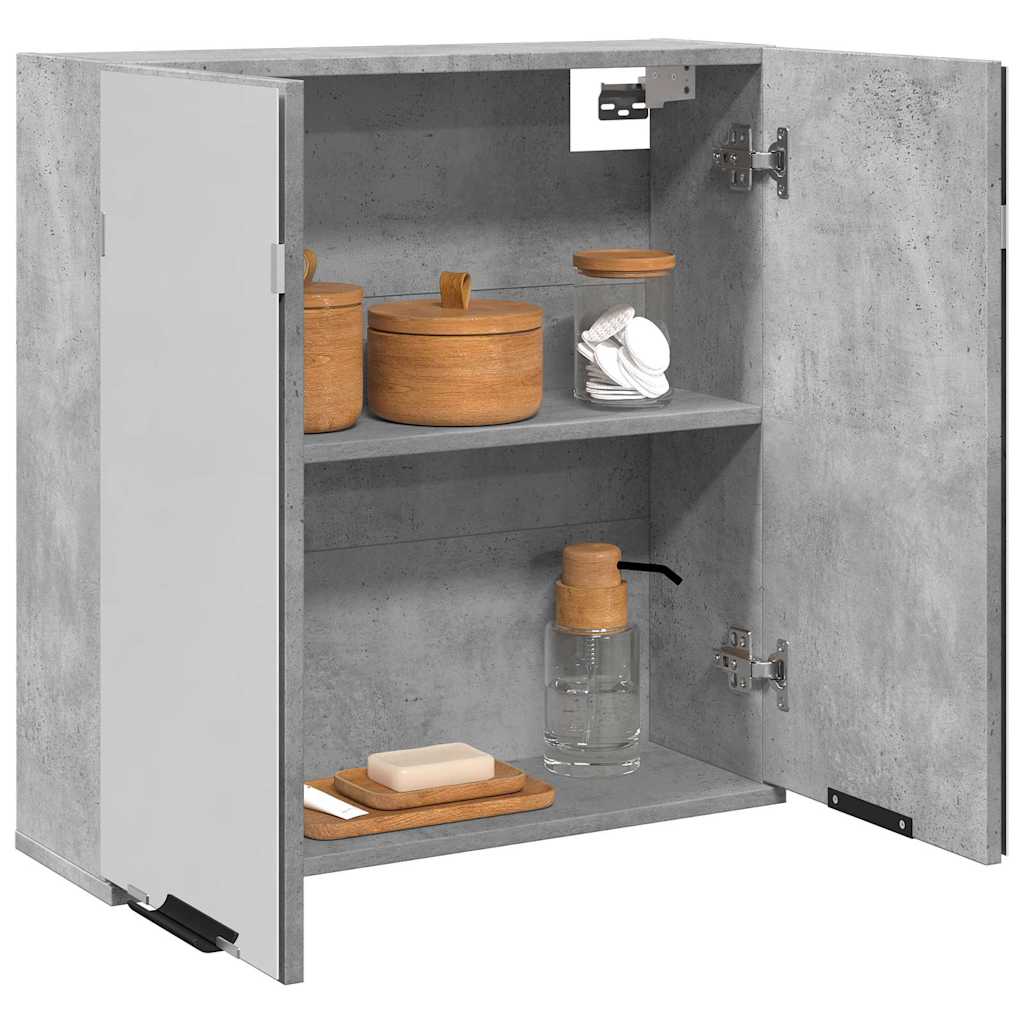 Mobile Bagno Con Specchio 64X20X66,5 Multistrato