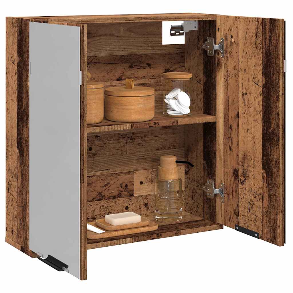 Mobile Bagno Con Specchio 64X20X66,5 Multistrato