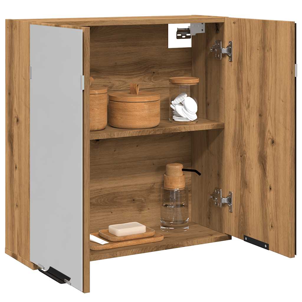 Mobile Bagno Con Specchio 64X20X66,5 Multistrato