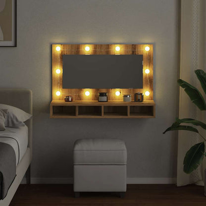 Mobile A Specchio Con Led 90X31,5X62 Cm