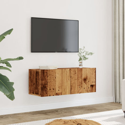 Mobili Tv A Parete 2Pz 80X30X30 Cm