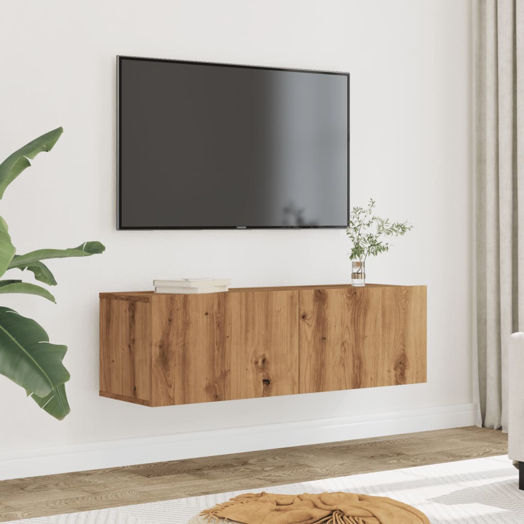 Mobili Tv A Parete 2Pz 80X30X30 Cm