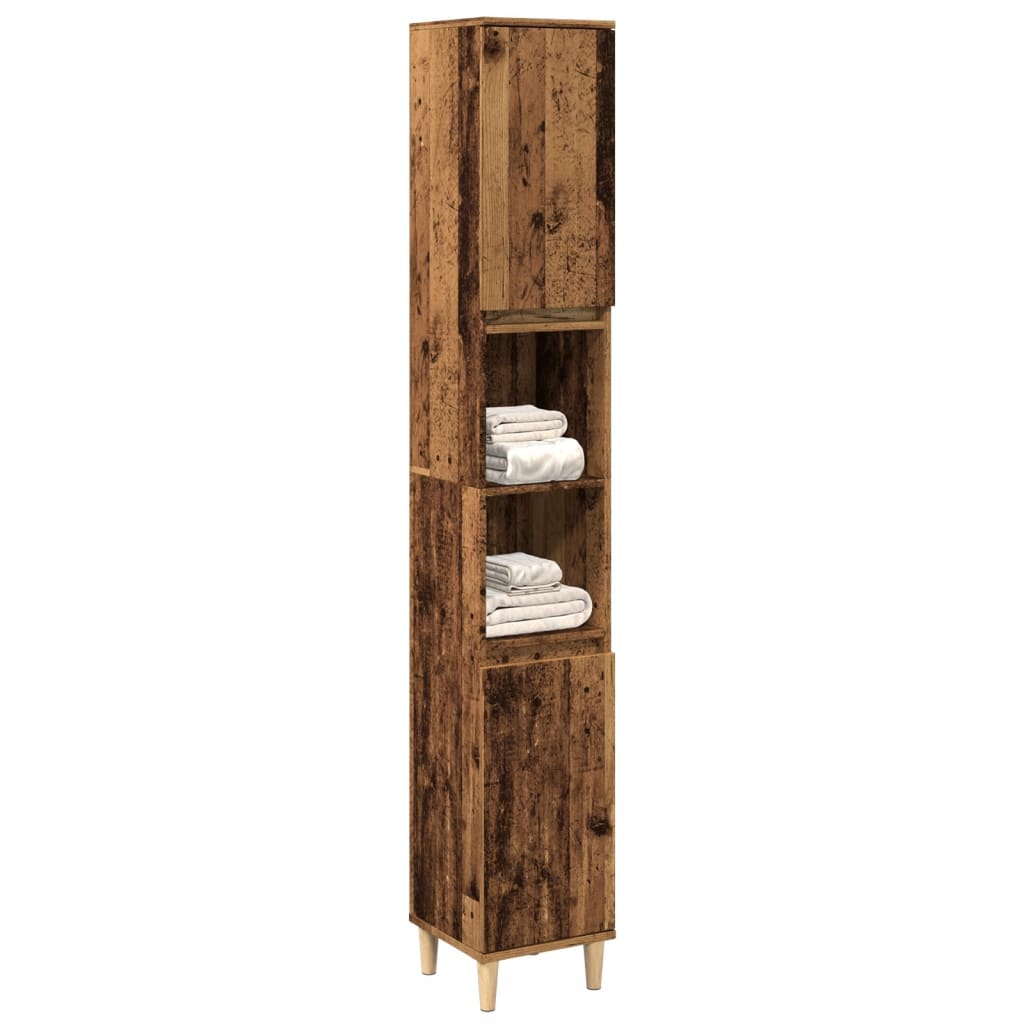 Armadietto Bagno 30X30X190 Cm Legno Multistrato