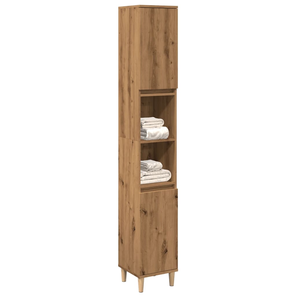 Armadietto Bagno 30X30X190 Cm Legno Multistrato