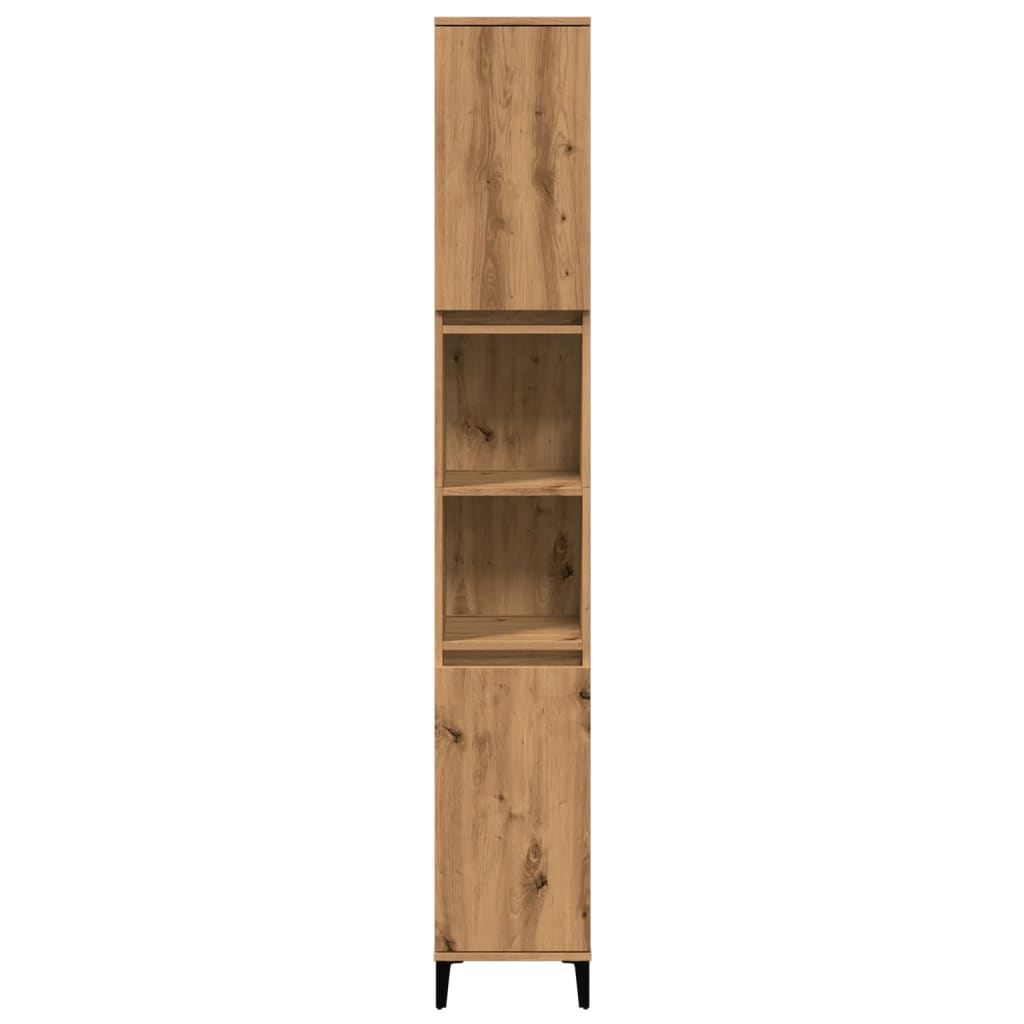 Armadietto Bagno Rovere 30X30X190 Cm Legno Multistrato