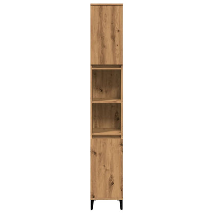 Armadietto Bagno Rovere 30X30X190 Cm Legno Multistrato