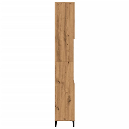Armadietto Bagno Rovere 30X30X190 Cm Legno Multistrato