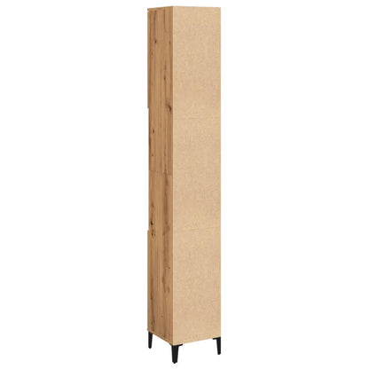 Armadietto Bagno Rovere 30X30X190 Cm Legno Multistrato