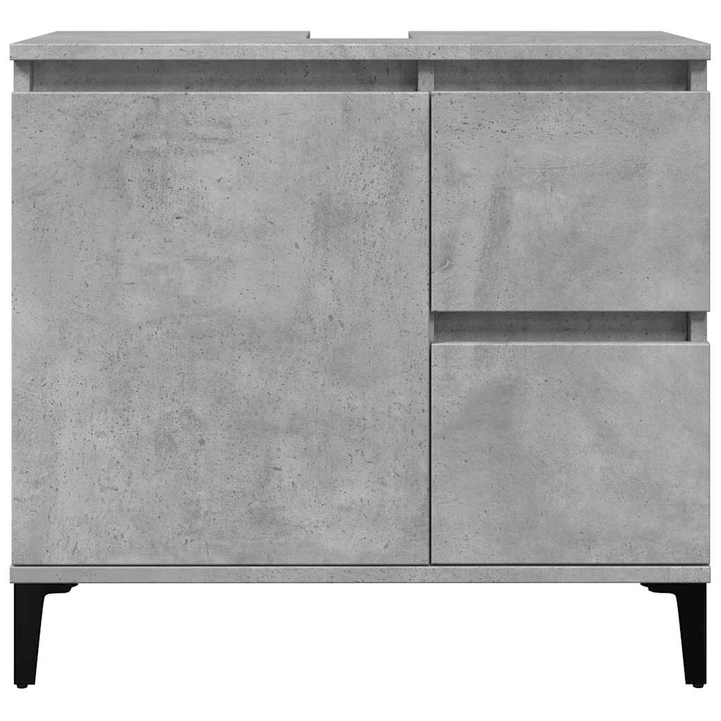 Mobile Lavabo Da Bagno Grigio Rovere 65X33X60Cm In Truciolato