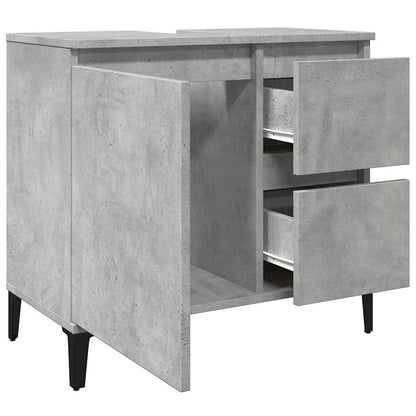 Mobile Lavabo Da Bagno Grigio Rovere 65X33X60Cm In Truciolato