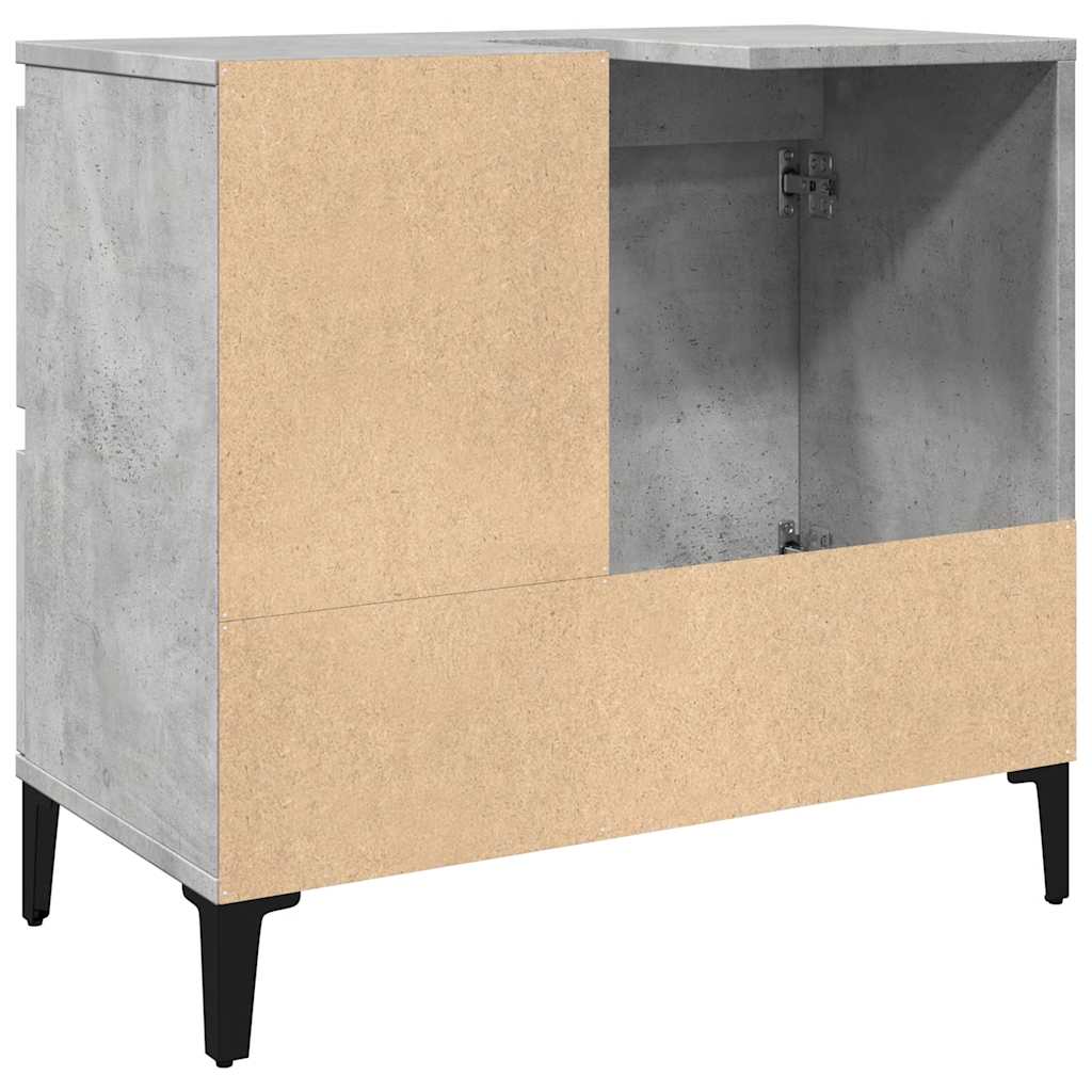 Mobile Lavabo Da Bagno Grigio Rovere 65X33X60Cm In Truciolato