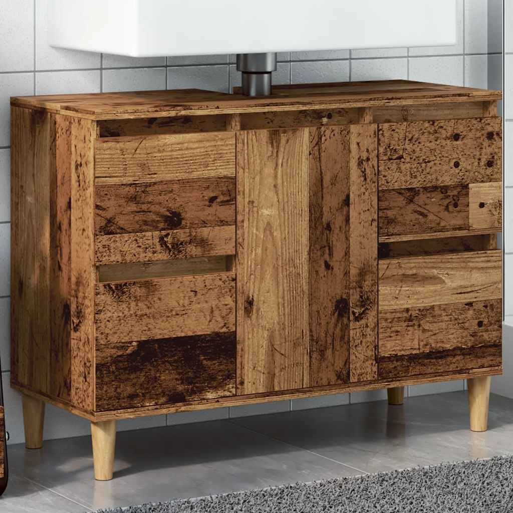 Mobile Lavabo 80X33X60 Cm In Legno Multistrato