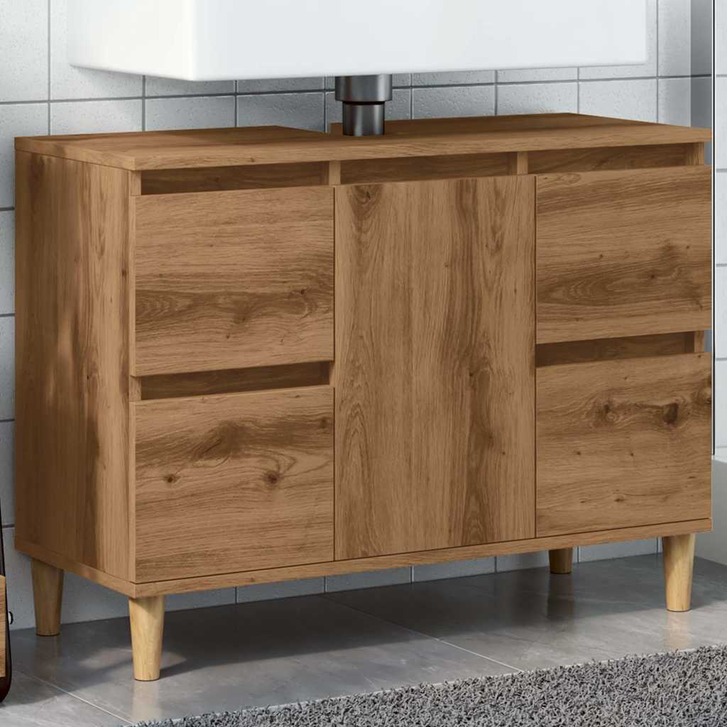 Mobile Lavabo 80X33X60 Cm In Legno Multistrato