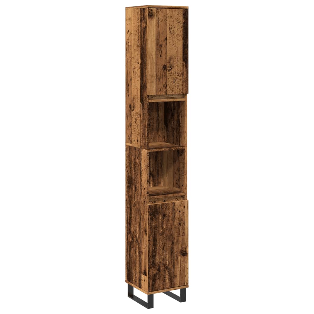 Armadietto Bagno 30X30X190 Cm In Legno Multistrato