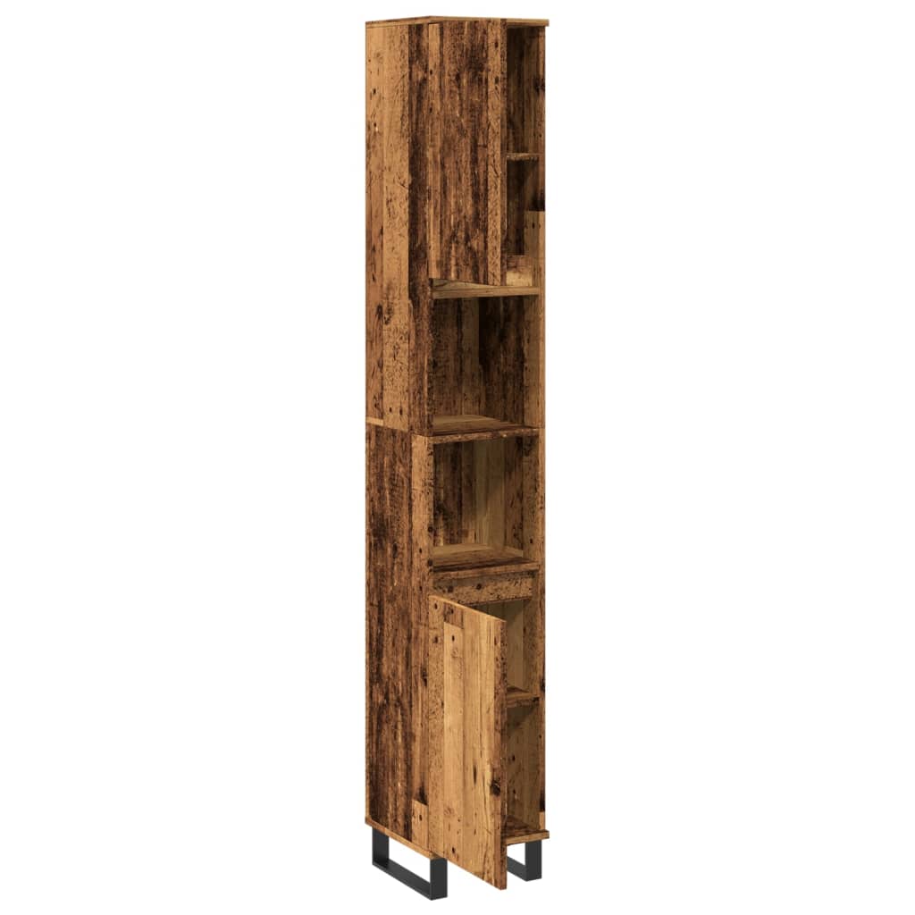 Armadietto Bagno 30X30X190 Cm In Legno Multistrato