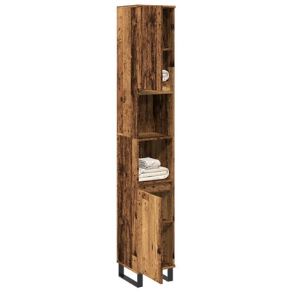 Armadietto Bagno 30X30X190 Cm In Legno Multistrato