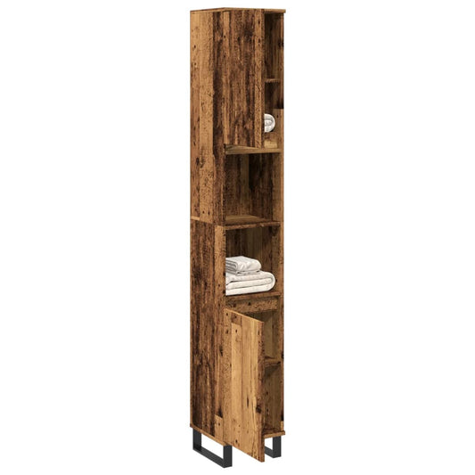 Armadietto Bagno 30X30X190 Cm In Legno Multistrato