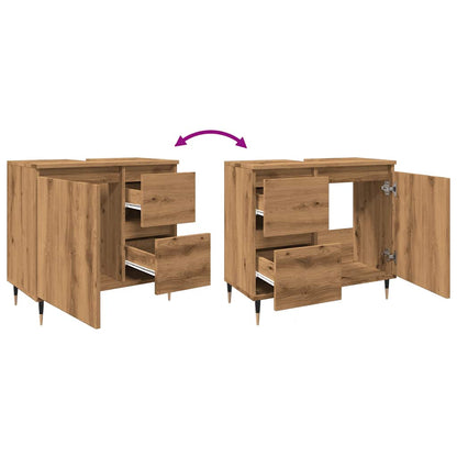 Armadietto Da Bagno 65X33X60Cm In Truciolato