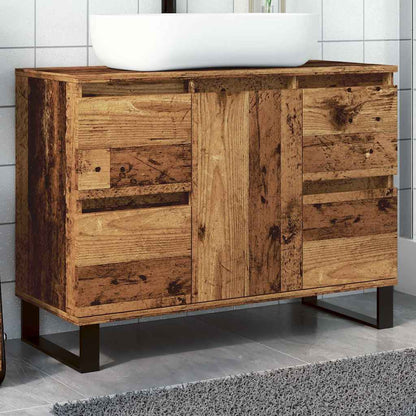 Mobiletto Da Bagno 80X33X60 Cm In Truciolato