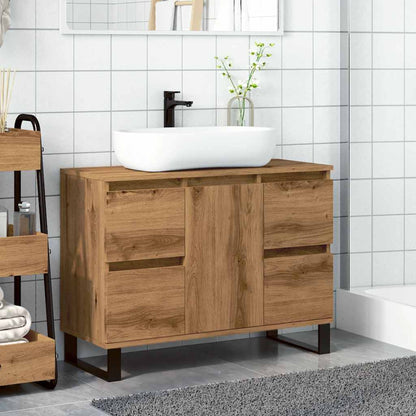 Mobiletto Da Bagno 80X33X60 Cm In Truciolato