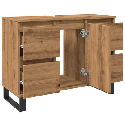 Mobiletto Da Bagno 80X33X60 Cm In Truciolato