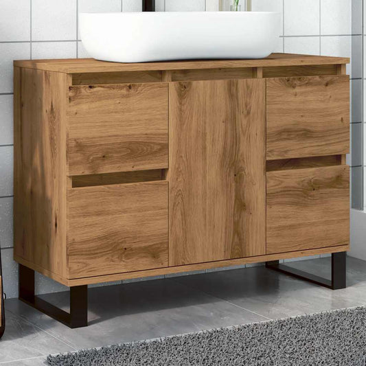 Mobiletto Da Bagno 80X33X60 Cm In Truciolato