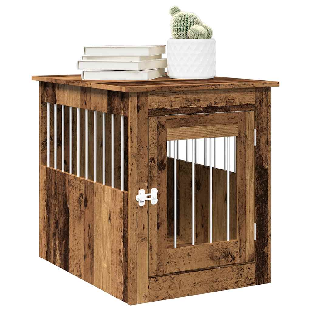 Gabbia Cani Da Arredamento Bianca 45X62X59Cm Legno Multistrato
