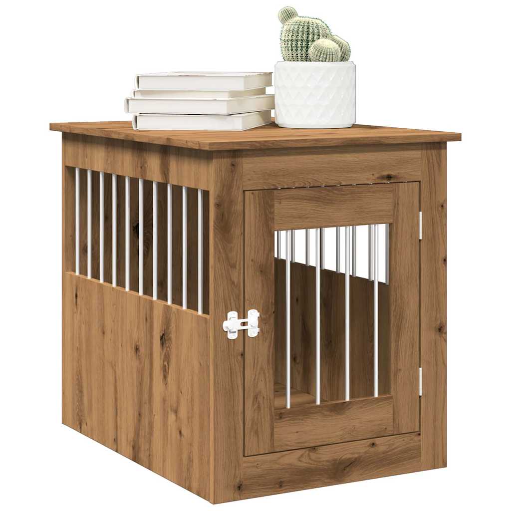 Gabbia Cani Da Arredamento Bianca 45X62X59Cm Legno Multistrato