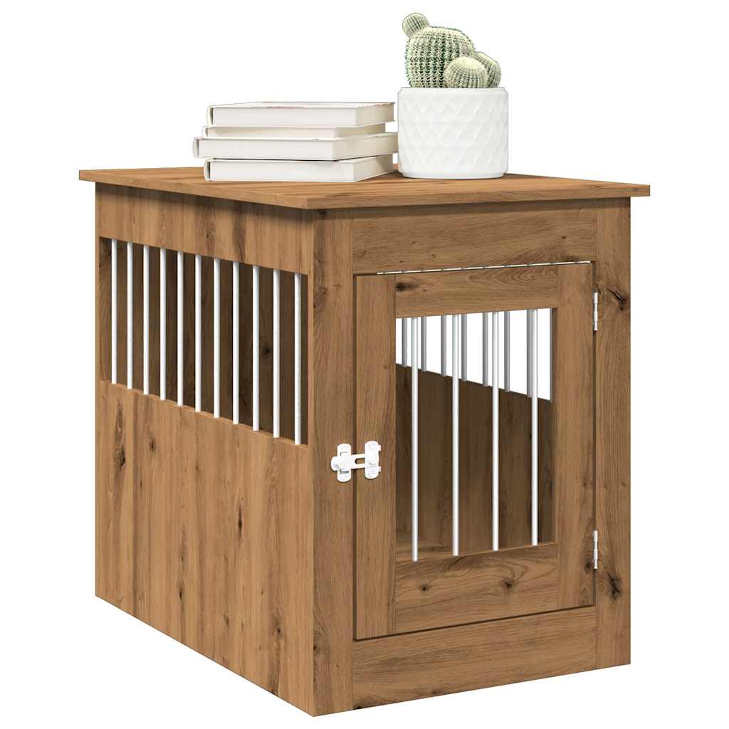 Gabbia Cani Da Arredamento Bianca 45X62X59Cm Legno Multistrato