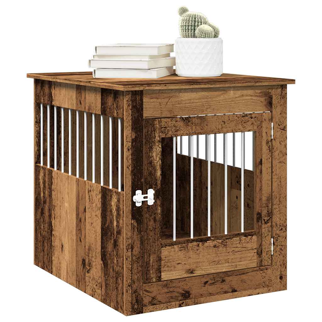 Gabbia Cani Da Arredamento Bianca 45X62X59Cm Legno Multistrato