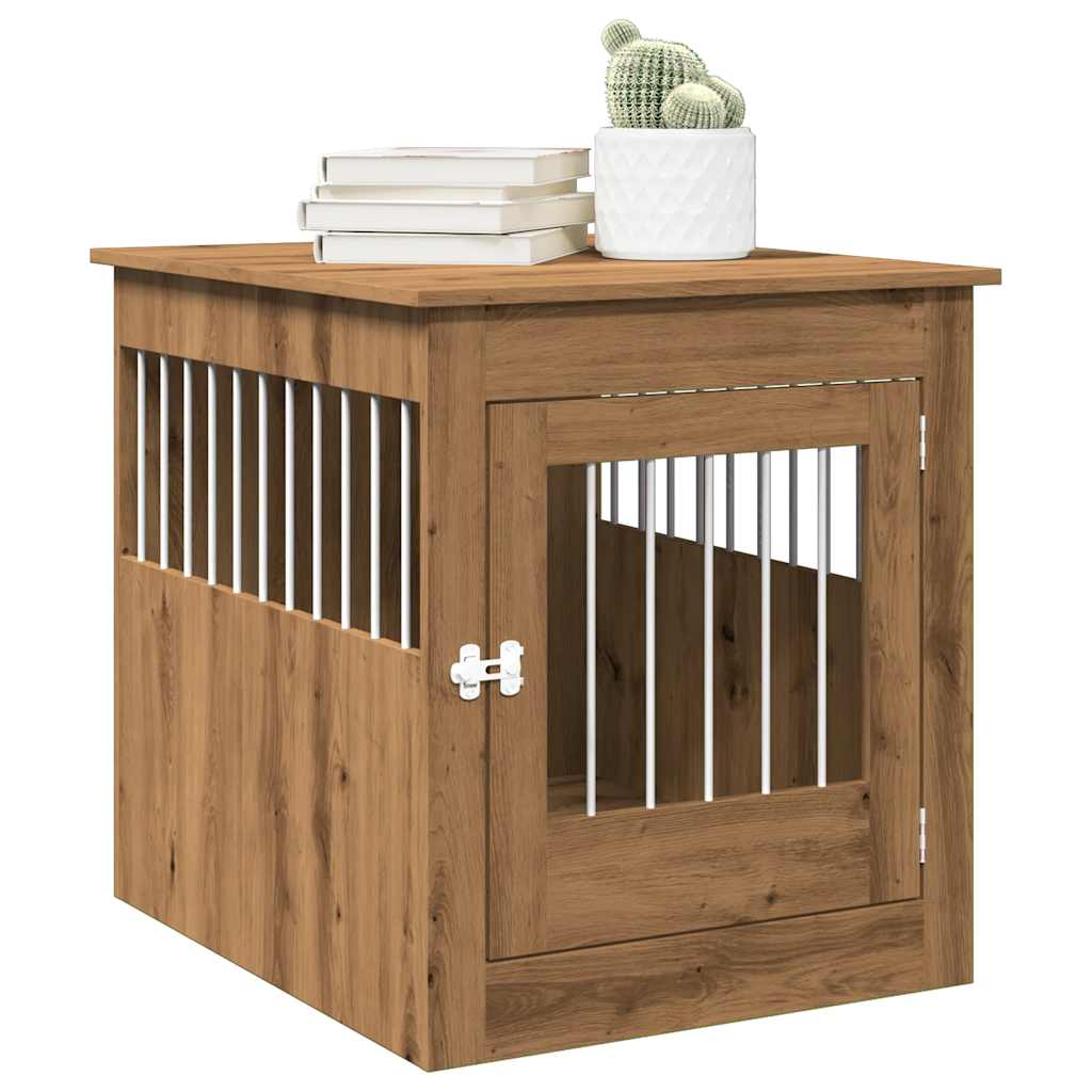 Gabbia Cani Da Arredamento Bianca 45X62X59Cm Legno Multistrato